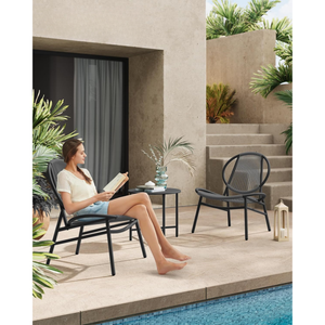 3-Piece Balcony Furniture Set with Table & Chairs