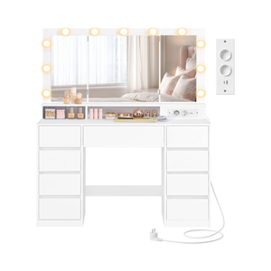 LED Makeup Vanity with Storage - Tool-free