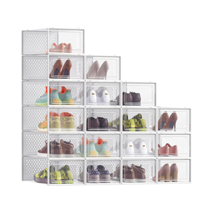 Pack of 18 Stackable Shoe Storage Boxes