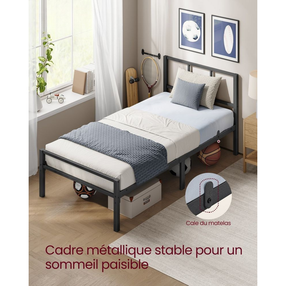 Single Metal Bed Frame (90x190cm)