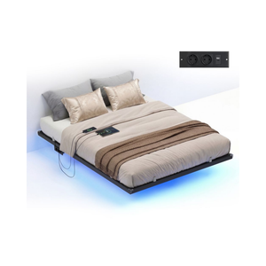 Double Bed Frame (140x190cm) LED Lighting & Electrical Outlets