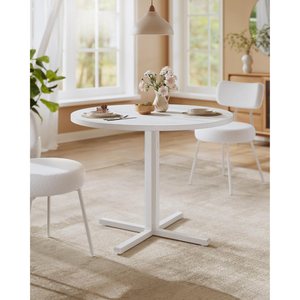 White Round Dining Table