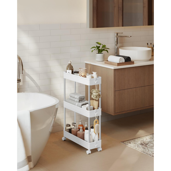 3-Tier Rolling Storage Cart with Wheels