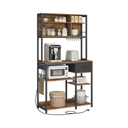 Kitchen Shelf with Sockets, Hooks & Fabric Drawer