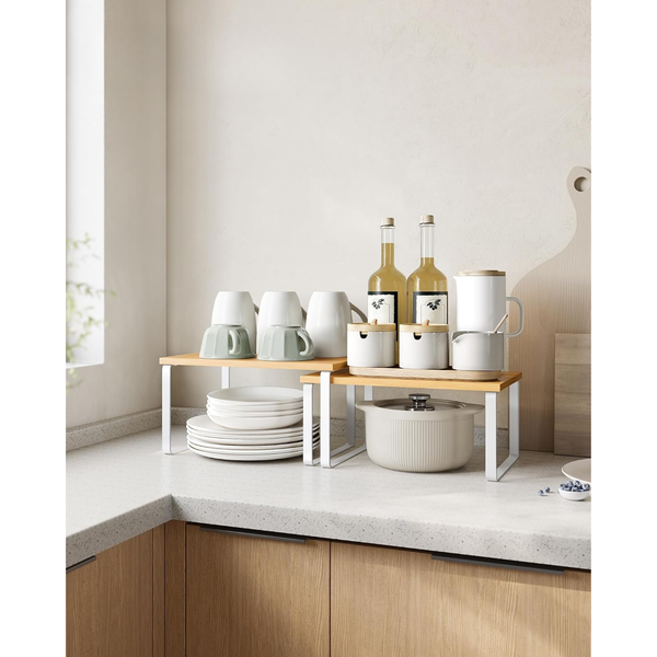 Set of 4 Stackable Kitchen Cupboard Organizers