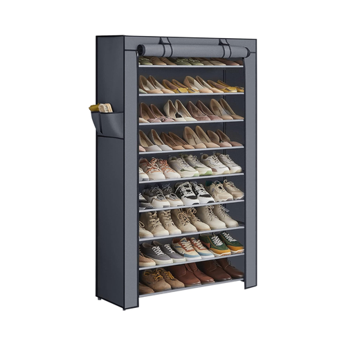 10-Tier Shoe Rack with Cover, Shoe Storage Cabinet for 40-50 Pairs