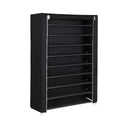 10 Tier Shoe Rack for 54 Pairs of Shoes Black Fabric