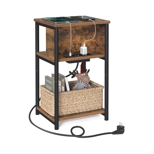 Narrow Side Table with 2 USB Ports