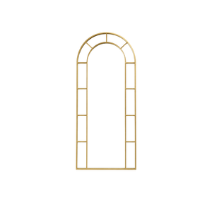 Modern Gold Metal Frame Grid Mirror – 180x80cm
