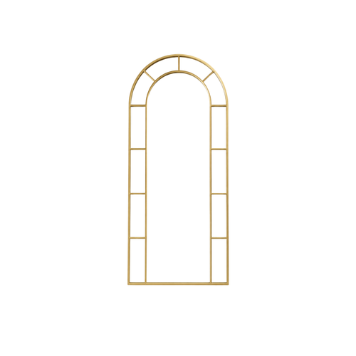 Modern Gold Metal Frame Grid Mirror – 180x80cm