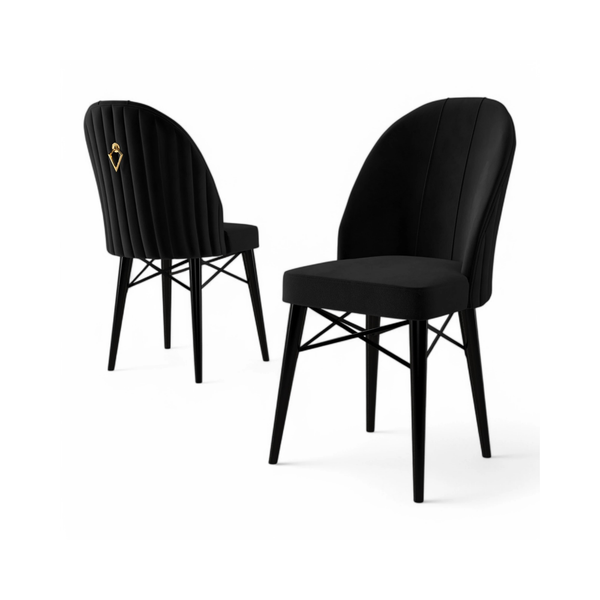 MARA Dining Chairs - Navy Blue (Set of 2)