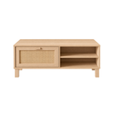 Natural Rattan Coffee Table with Storage