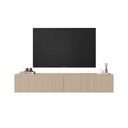 Anthracite Floating Fluted TV Unit with Drop-Down Storage
