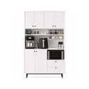 Kitchen Pantry Cabinet – White Freestanding Coffee Station