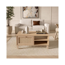 Natural Rattan Coffee Table with Storage