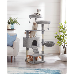 Large Cat Tower - Scratching Posts, Caves & Hammock