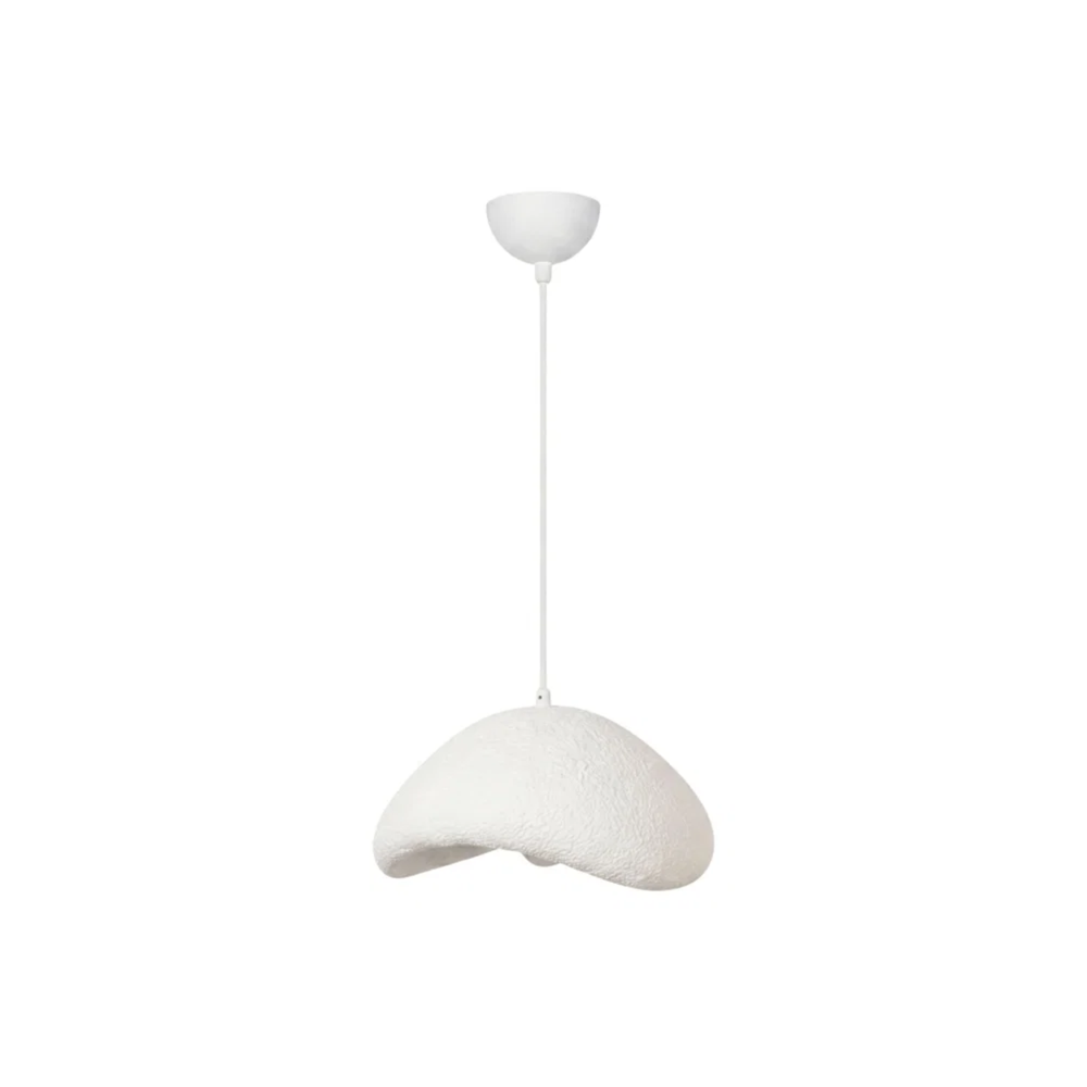 Luna-30-Nua Ceiling Light – White Fiberglass & Metal (42x37x22cm)