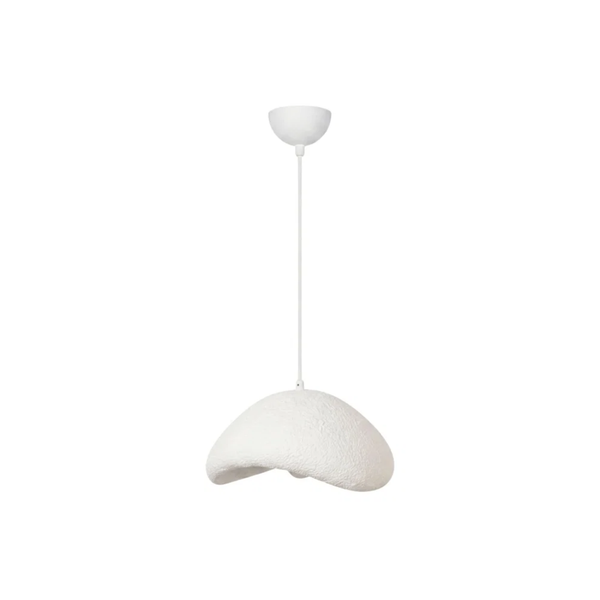Luna-30-Nua Ceiling Light – White Fiberglass & Metal (42x37x22cm)