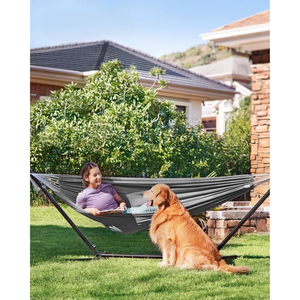 Freestanding Hammock with Adjustable Metal Frame