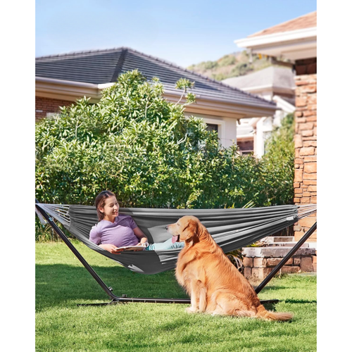 Freestanding Hammock with Adjustable Metal Frame