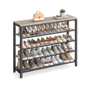4-Tier Industrial Shoe Rack with Mesh Shelves
