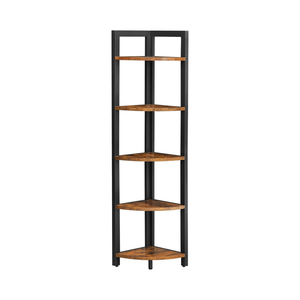 Bookcase, Corner Shelf with 5-Tier Shelves