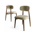 LAOS Dining Chairs - Metal & Wood Finish (Set of 2)
