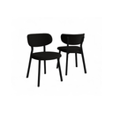 TOLDY Dining & Kitchen Chair – Black Metal Legs (Set of 2)