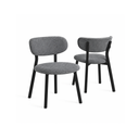 TOLDY Dining & Kitchen Chair – Black Metal Legs (Set of 2)