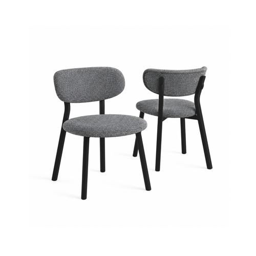 TOLDY Dining & Kitchen Chair – Black Metal Legs (Set of 2)