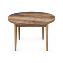HAR Table - Travertine & Brown (90cm) Round Dining Table