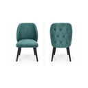 LEJA Dining & Kitchen Chair – Black Metal Legs (Set of 2)