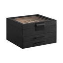 3-Layer Jewellery Box with Glass Lid & 2 Drawers