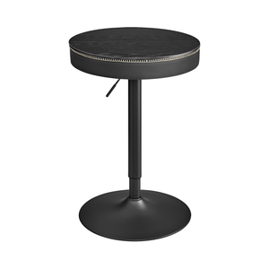 Adjustable Round Bar Table with Storage