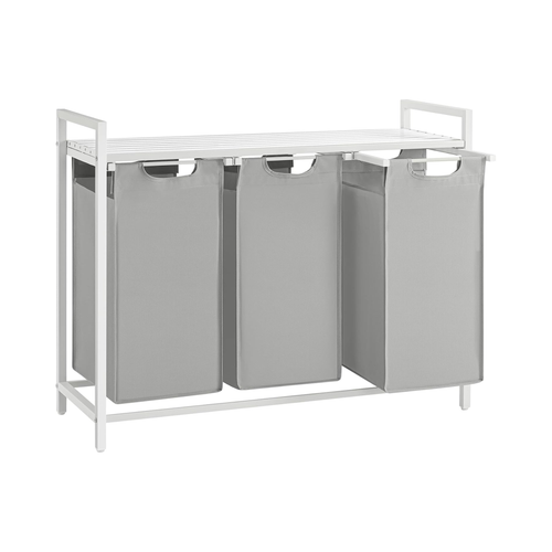 Laundry Hamper - 3 Removable Oxford Fabric Bags, Linen Holder