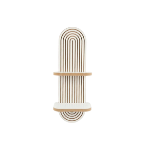 Arched wall shelf with grooved detail ideal for small spaces
