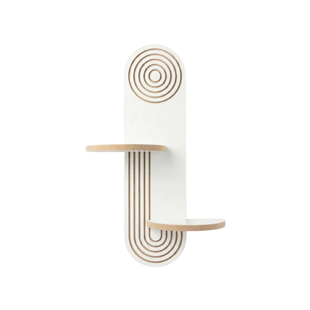Modern Geometric Design with Two Shelves Lightweight
