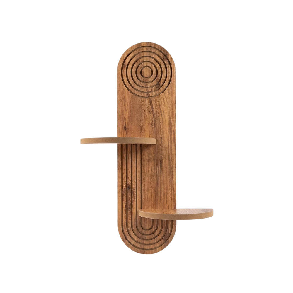 Modern Geometric Design with Two Shelves Lightweight