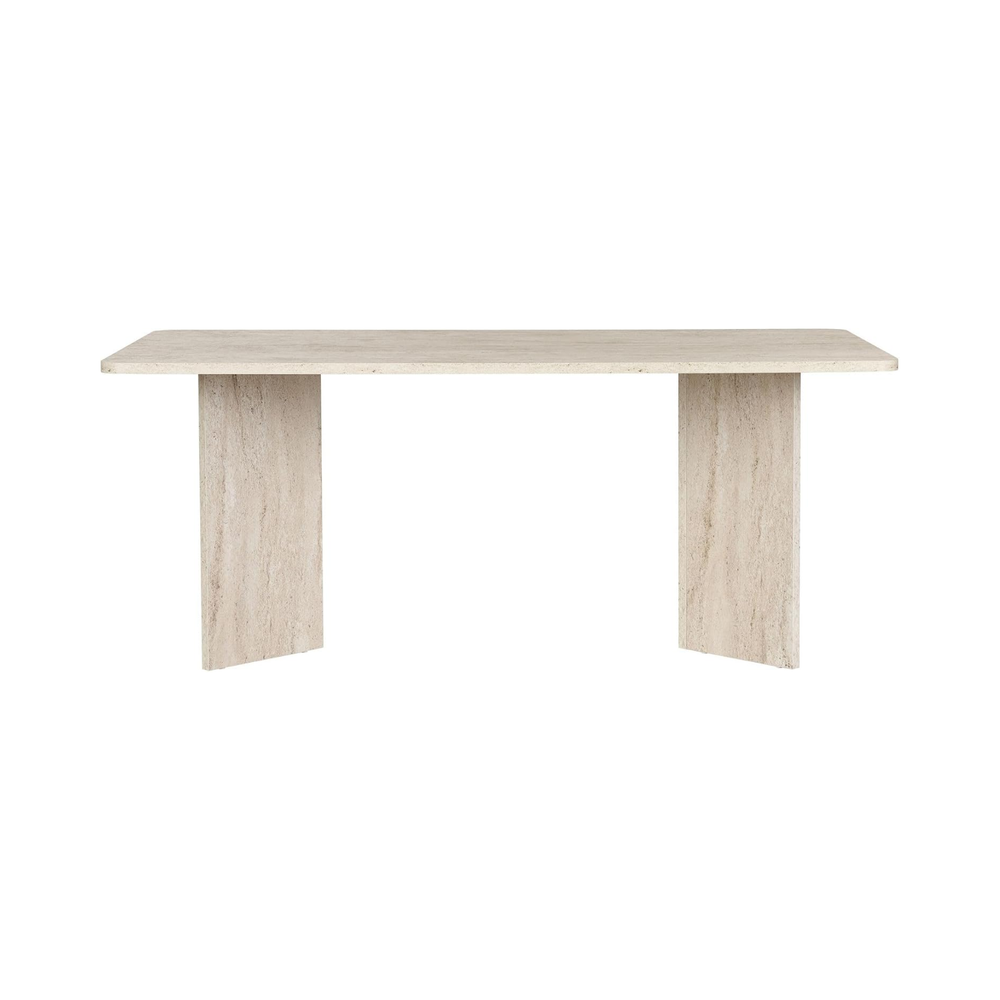 Elegant Dining Table - Travertine Color