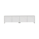 Modern TV Unit, Melamine-Coated Chipboard &  Elegant Solid Surface