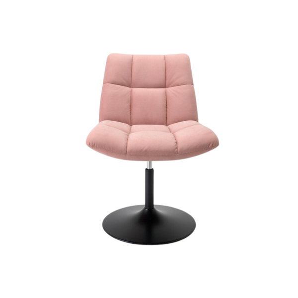 Modern Swivel Accent Chair with Padded Seat & Black Metal Base - Karrari