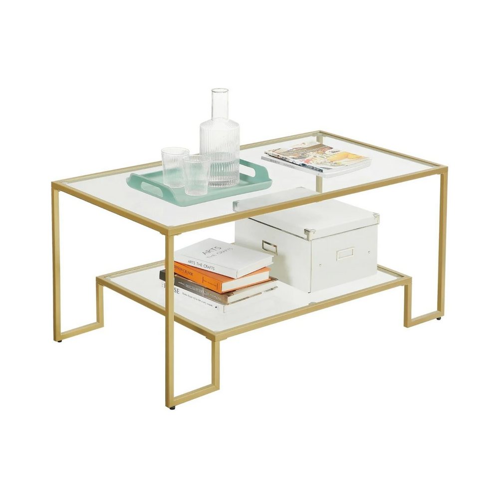 Gold Glass Coffee Table - Karrari