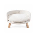 Cat Bed – Soft, Cozy, with a Curved Backrest & Wooden Legs
