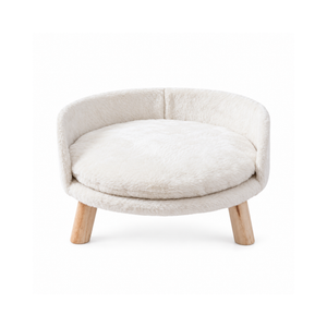 Cat Bed – Soft, Cozy, with a Curved Backrest & Wooden Legs