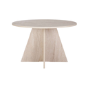 Modern Round Dining Table  - Travertine Look - Karrari