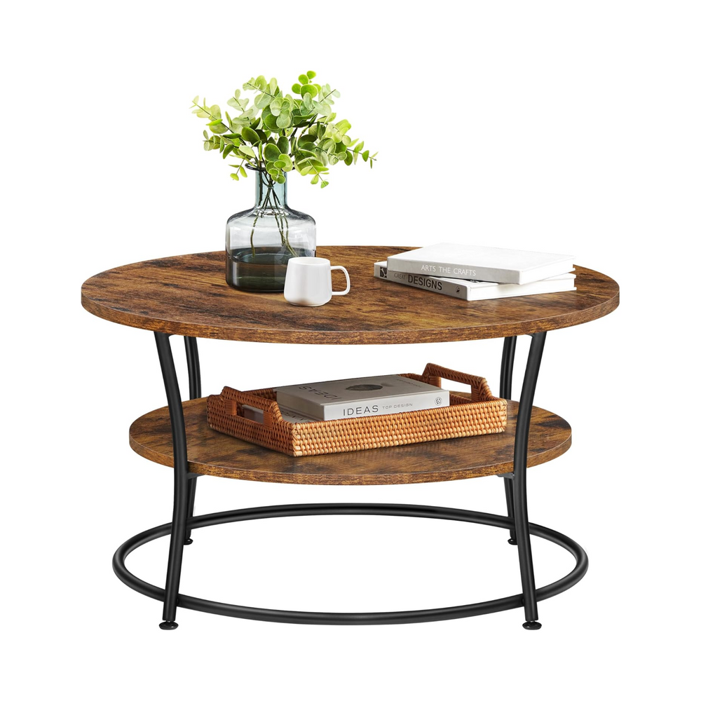 Round Industrial Coffee Table - Karrari