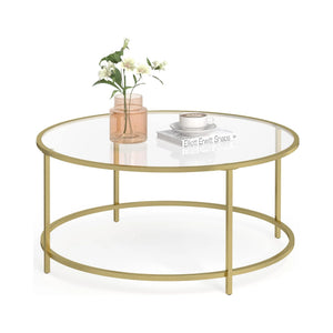 Round Tempered Glass Coffee Table - Karrari