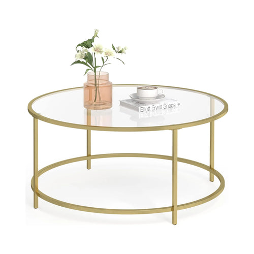 Round Tempered Glass Coffee Table - Karrari