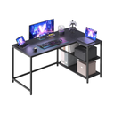 L-Shaped Computer Desk, Reversible Shelves - Karrari