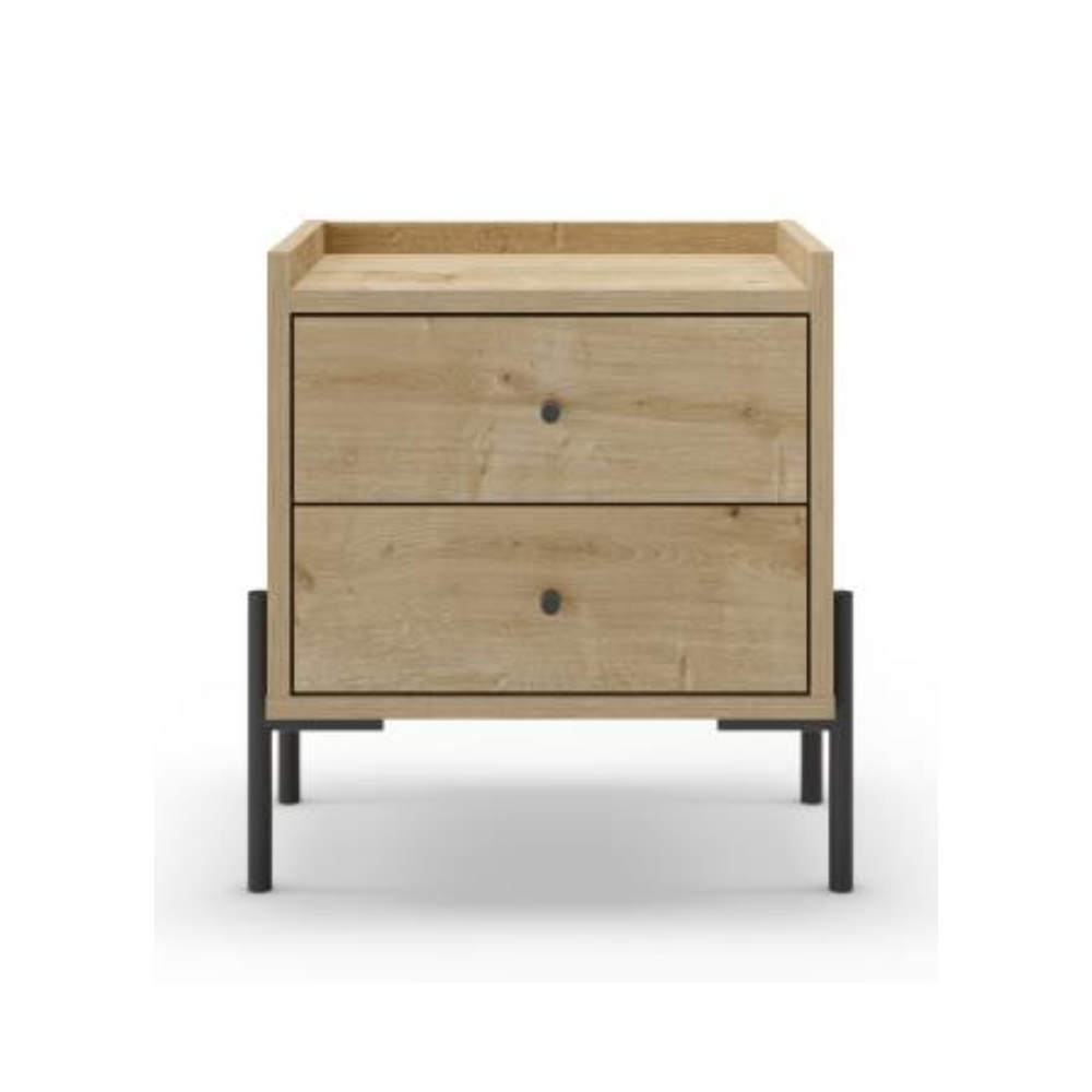 MALTA Nightstand – Oak Wood - Karrari
